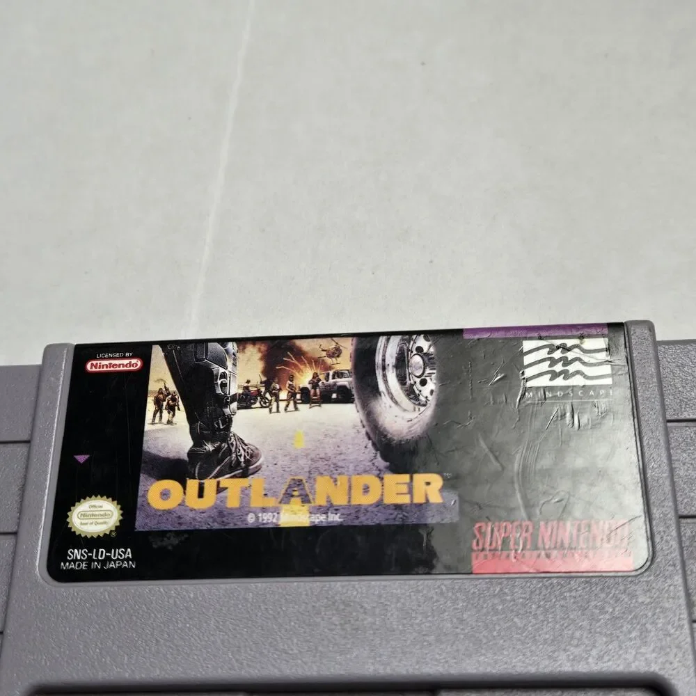 Outlander (Super Nintendo, 1993) SNES - Authentic - Game Only tested - Video